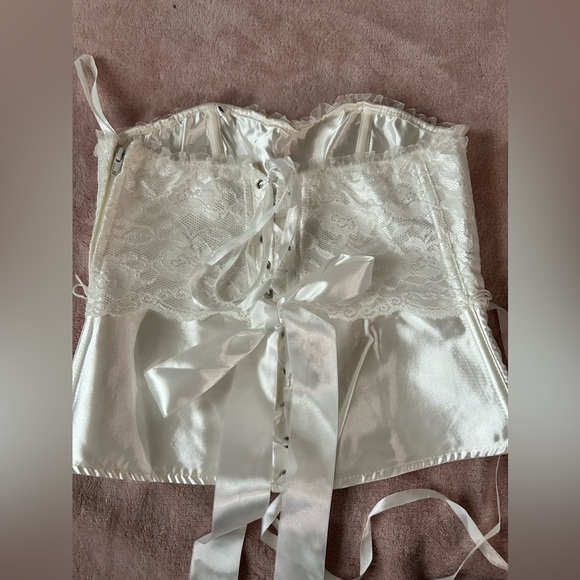 White Corset Fairytale Bride Lingerie Extra Large - Picture 4 of 7